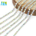 Hot Sale Sew On Close Claw Embellishment Crystal AB Rhinestone Cup Chain for Clothing Accessories, G0202